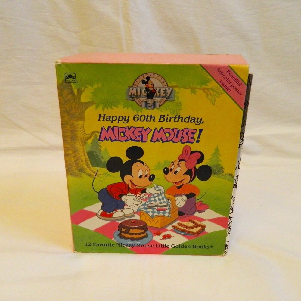 Happy 60th Birthday Mickey Mouse Little Golden Book Set